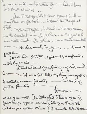 Lot #272 Georgia O'Keefe Autograph Letter Signed on Being a 