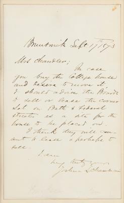 Lot #195 Joshua Lawrence Chamberlain Autograph Letter Signed - Image 2