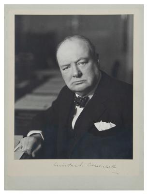 Lot #76 Winston Churchill Signed Photograph by Walter Stoneman - Image 1