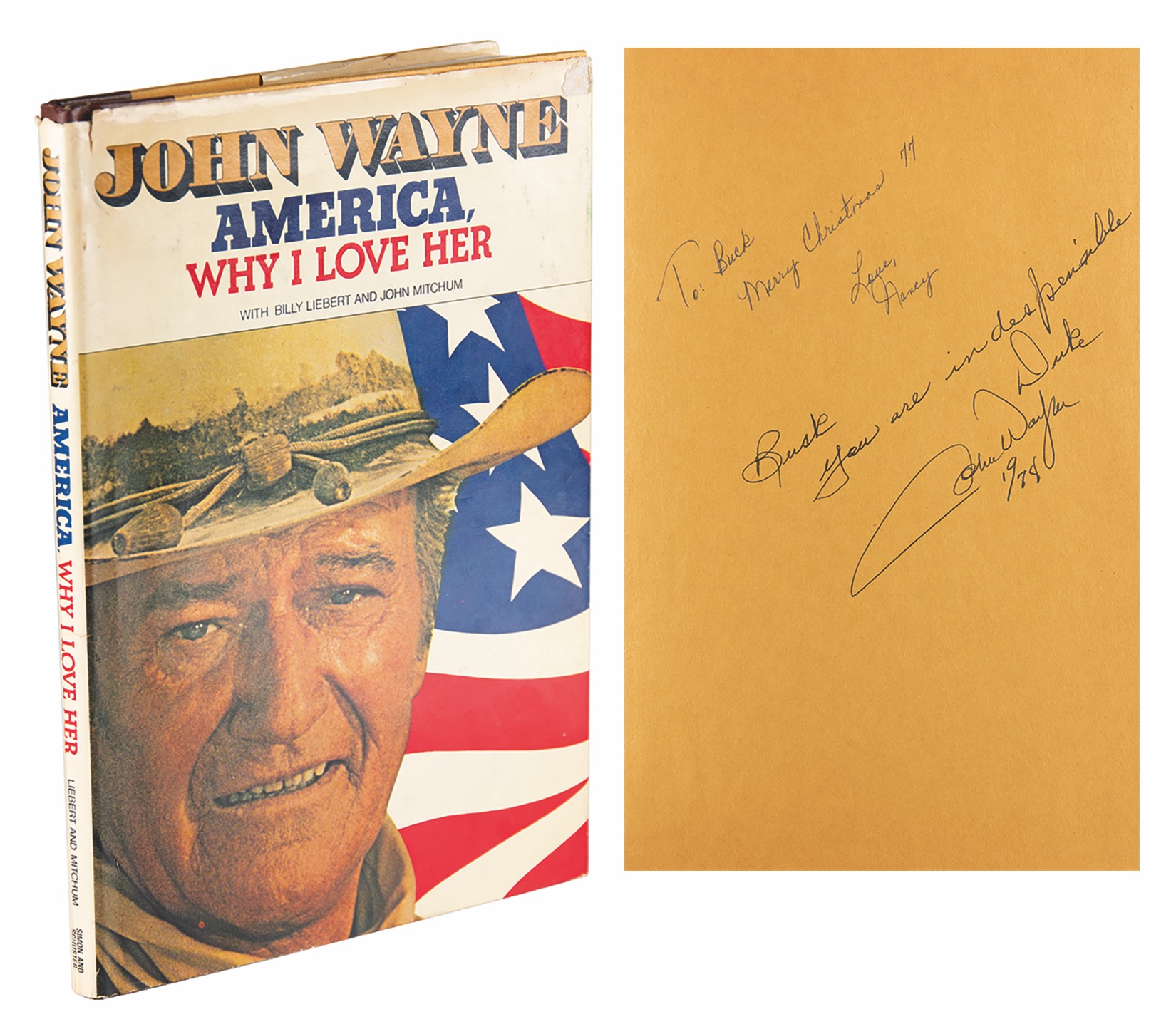 Lot #483 John Wayne Signed Book - Image 1