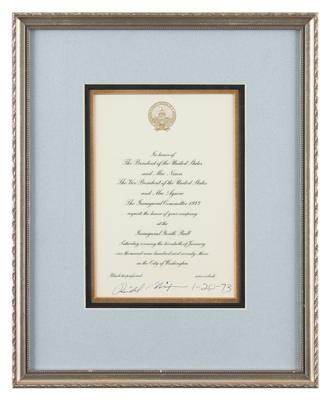 Lot #59 Richard Nixon Signed Inaugural Invitation - Image 2