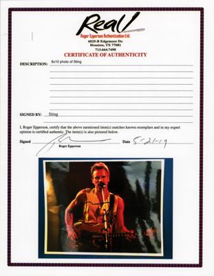 Lot #447 Sting Signed Photograph - Image 2