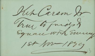 Lot #129 Kit Carson Jr. Signature - Image 2