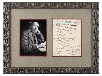 Lot #400 Charles-Marie Widor Handwritten Opera Notes - Image 1