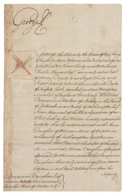 Lot #156 King George III Document Signed - Image 1