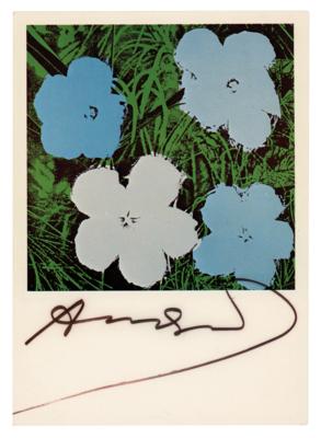 Lot #281 Andy Warhol Signed Postcard - Image 1