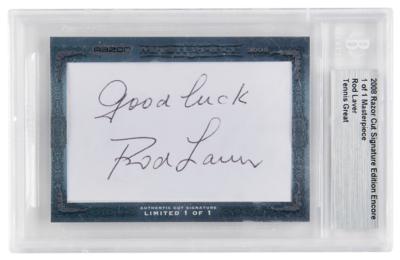 Lot #657 Rod Laver (2) Signed Items - Photograph and Trading Card - Image 2
