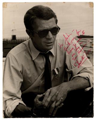 Lot #470 Steve McQueen Signed Photograph - Image 1