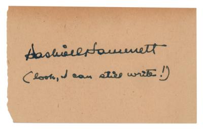 Lot #344 Dashiell Hammett Signature