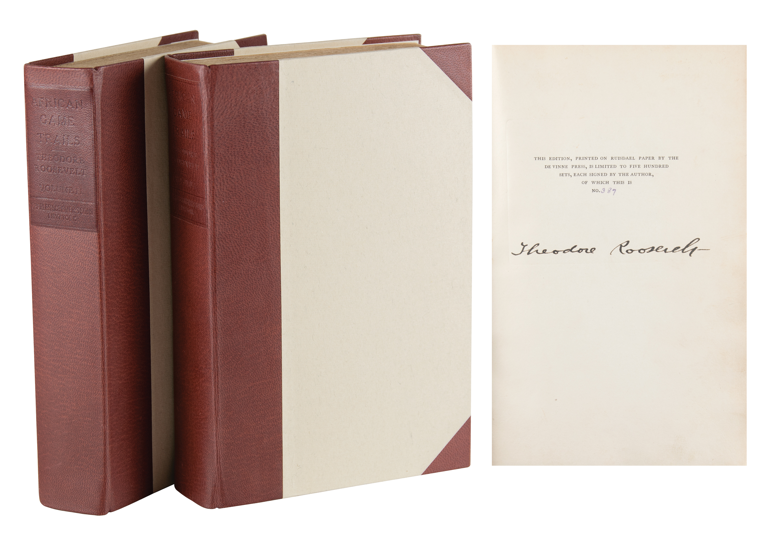Lot #17 Theodore Roosevelt Signed Book: African Game Trails - Image 1