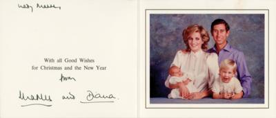 Lot #90 Princess Diana and King Charles III Signed Christmas Card - Image 1