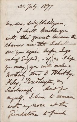 Lot #266 Edward Lear Autograph Letter Signed with Sketch - Image 1