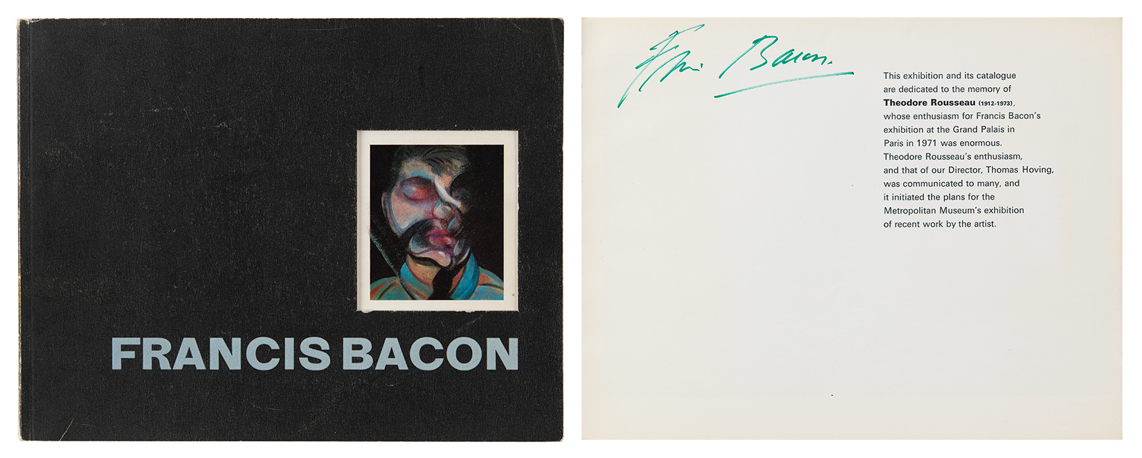 Lot #262 Francis Bacon Signed Book - Image 1