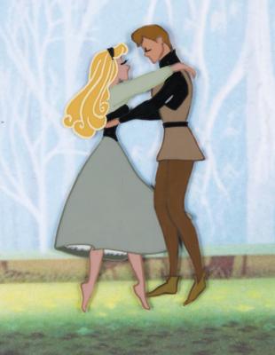 Lot #749 Briar Rose and Prince Phillip production cel from Sleeping Beauty Production Cel - Image 1