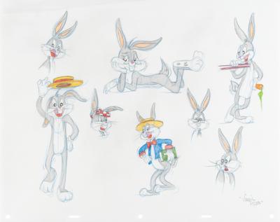 Lot #890 Bugs Bunny original model sheet drawing