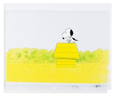 Lot #912 Snoopy production cel from The Charlie Brown and Snoopy Show Production Cel - Image 1