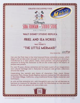 Lot #774 Ariel and Sea Horses limited edition cel for The Little Mermaid - Image 3