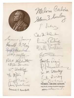 Lot #169 Nobel Prize Winners (20+) Signatures - Image 1