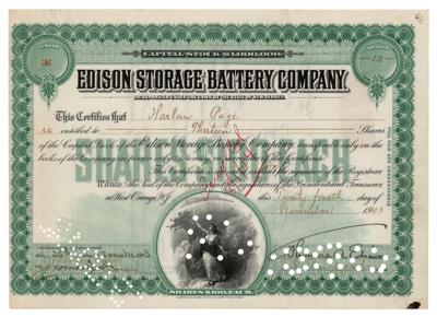 Lot #101 Thomas Edison Document Signed - Image 1