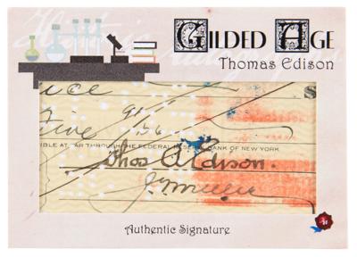 Lot #102 Thomas Edison Signature in Trading Card - Image 1