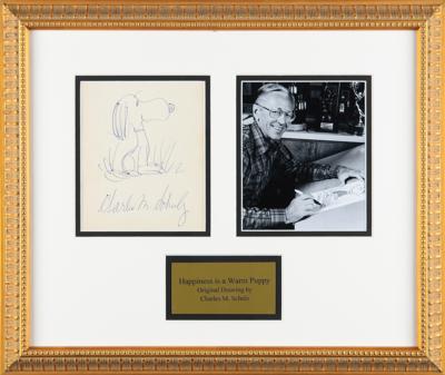 Lot #798 Charles Schulz Signed Sketch of Snoopy - Image 1