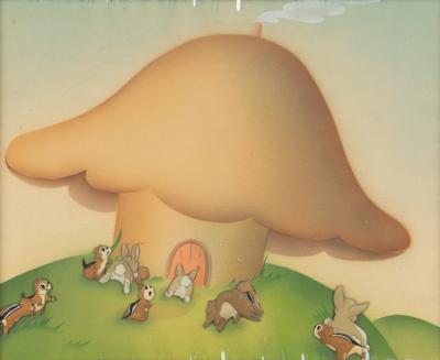 Lot #701 Forest Animals production cel from Snow White and the Seven Dwarfs Production Cel - Image 1