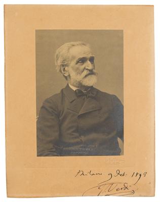 Lot #371 Guiseppe Verdi Signed Photograph (Dated to Falstaff Premiere) - Image 1