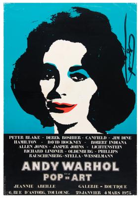 Lot #282 Andy Warhol Signed Poster - Image 1