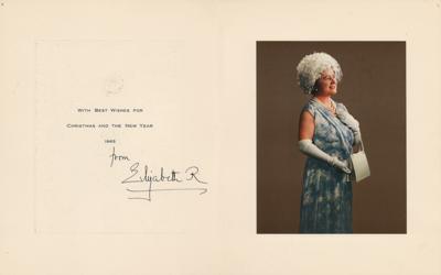 Lot #141 Elizabeth, Queen Mother Signed Christmas Card (1965) - Image 1