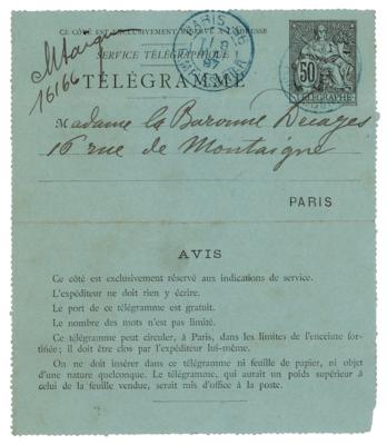 Lot #286 Giovanni Boldini Autograph Letter Signed - Image 2