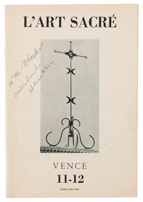 Lot #269 Henri Matisse Signed Booklet to MoMA Director - Image 1