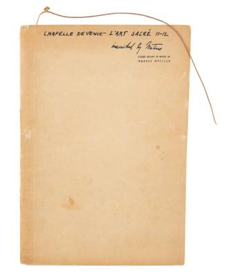 Lot #269 Henri Matisse Signed Booklet to MoMA Director - Image 2