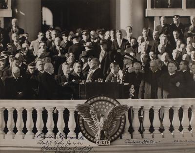 Lot #21 Franklin D. Roosevelt Oversized Multi-Signed Inauguration Photograph - Image 1
