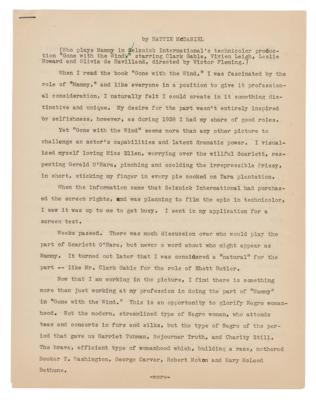 Lot #469 Hattie McDaniel Signed Contract (Two Weeks After Gone With the Wind Premiere) - Image 1