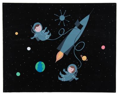 Lot #785 Mary Blair concept painting of Cosmonaut