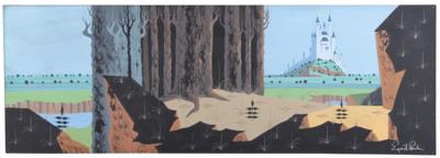 Lot #786 Eyvind Earle panoramic concept painting for Sleeping Beauty - Image 1