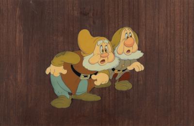 Lot #694 Happy and Sneezy production cel from Snow White and the Seven Dwarfs - Image 1