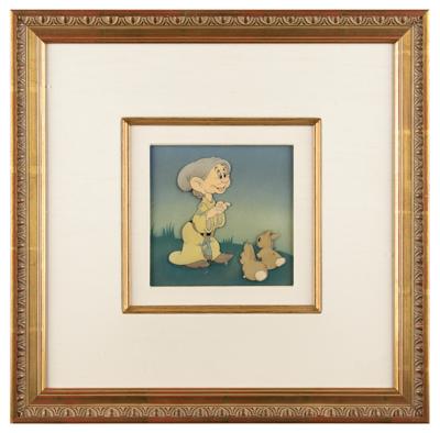 Lot #695 Dopey and bunnies production cels from Snow White and the Seven Dwarfs - Image 2