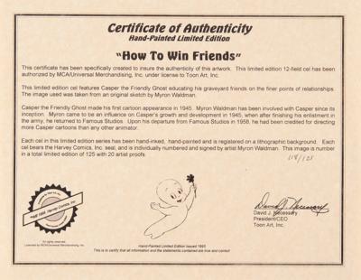 Lot #802 Myron Waldman Signed Limited Edition Casper Cel: 'How to Win Friends' - Image 3