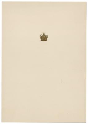 Lot #93 Queen Elizabeth II and Prince Philip Signed Christmas Card (1956) - Image 2