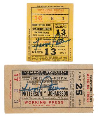 Lot #664 Floyd Patterson and Ingemar Johansson (4) Signed Items - Image 2