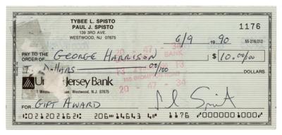 Lot #381 Beatles: George Harrison Endorsed Check - Image 2