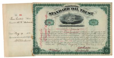 Lot #99 John D. Rockefeller, Henry Flagler, and Jabez A. Bostwick Document Signed - Image 1
