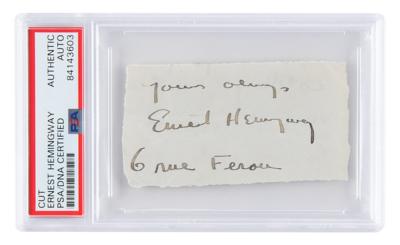 Lot #316 Ernest Hemingway Signature - Image 1