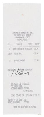 Lot #326 J. D. Salinger Signed Bookstore Receipt