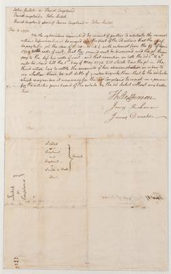 Lot #1 Thomas Jefferson ADS (1773) - Rare Early Legal Document - Image 1