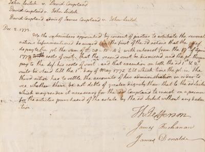 Lot #1 Thomas Jefferson ADS (1773) - Rare Early Legal Document - Image 4