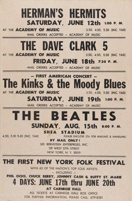 Lot #378 Beatles 1965 Shea Stadium Poster - Image 1