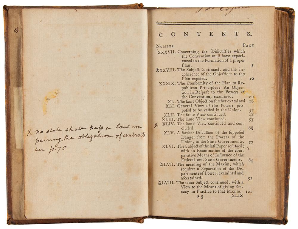 Alexander Hamilton: The Federalist Papers (Extremely Rare Original 1788  First Edition Printing, II)