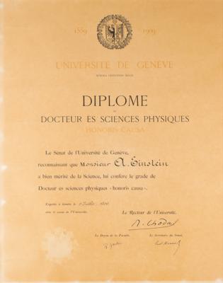 Lot #6045 Albert Einstein 1909 University of